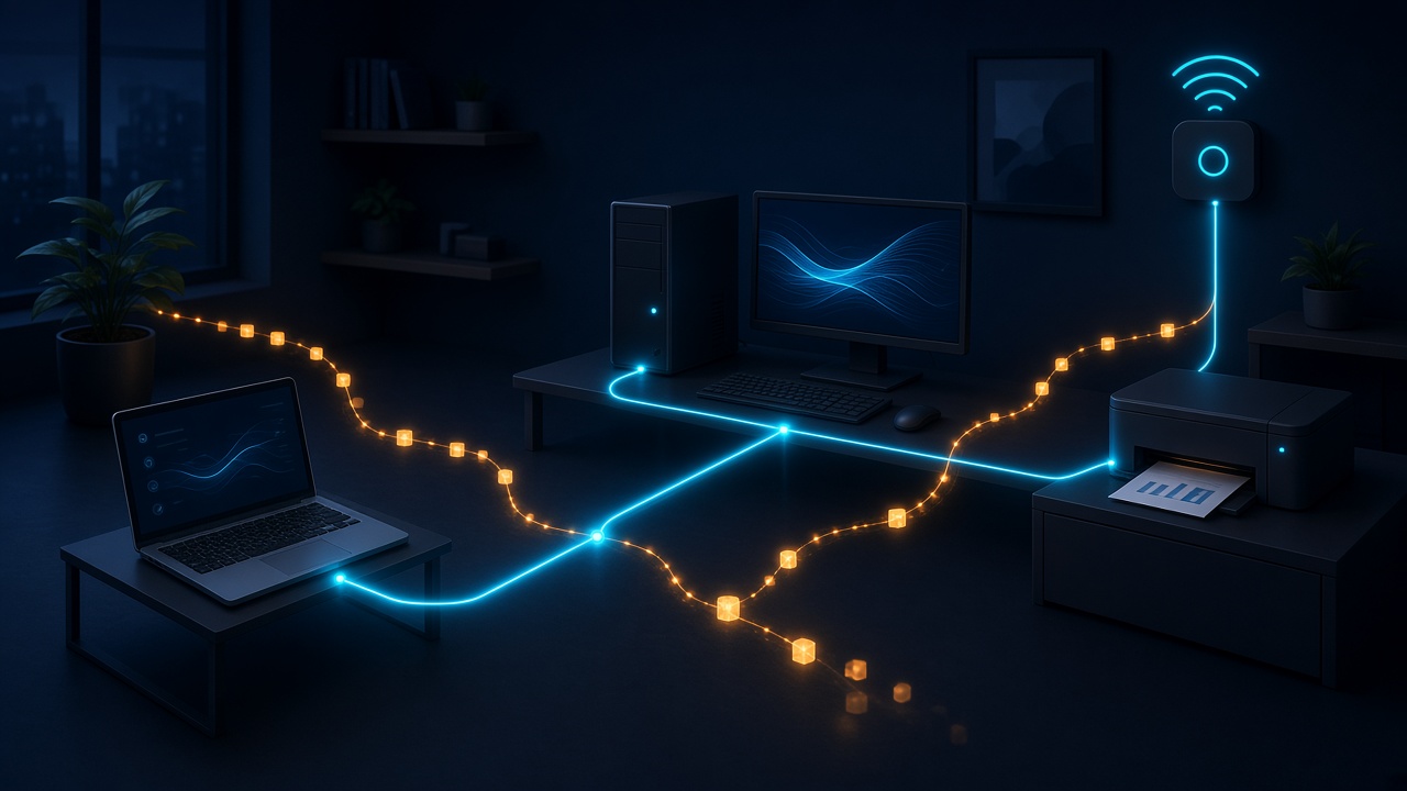 Illustration explaining Local Area Network (LAN)