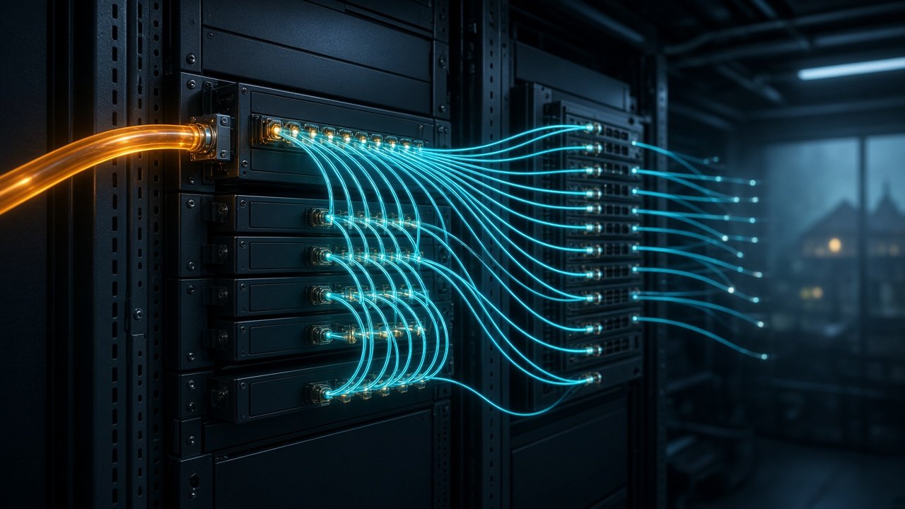 Illustration explaining Passive Optical Network (PON)