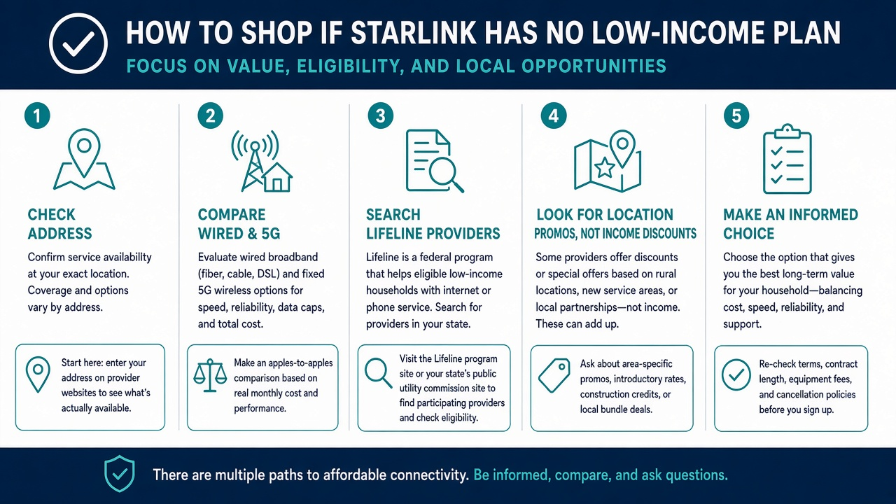 Five-step checklist for comparing affordable internet choices